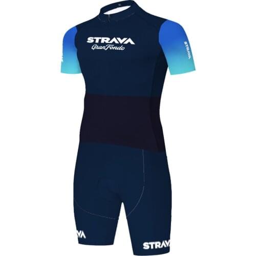Strava cycling jersey skinsuit quick dry bike clothing one piece Triathlon suits tenue velo homme ​20D gel fietskleding heren