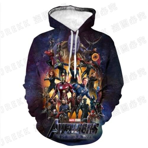 Spring Cool Fashion Mens Sweatshirt Marvel The Avengers 3D Print Boy Girl Kids Hoodies Streetwear Women Clothing Pullover