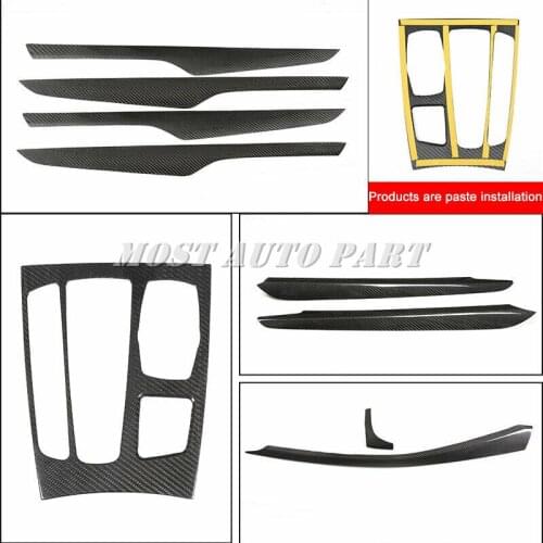 Carbon Fiber Interior Dashboard Gear Box Doors Kit For BMW X5 F15 2014-2018 9pcs Car Decoration Car Accesories Interior