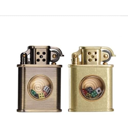 Zorro Pure Copper Kerosene Lighter Personality Dice Toy Creative Gasoline lighter Gift for Boyfriend