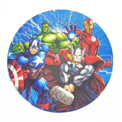 10pcs/set 7inch The Avenge Superhero Disposable Plate Children Party Supplies Kid Party Decoration Birthday Party