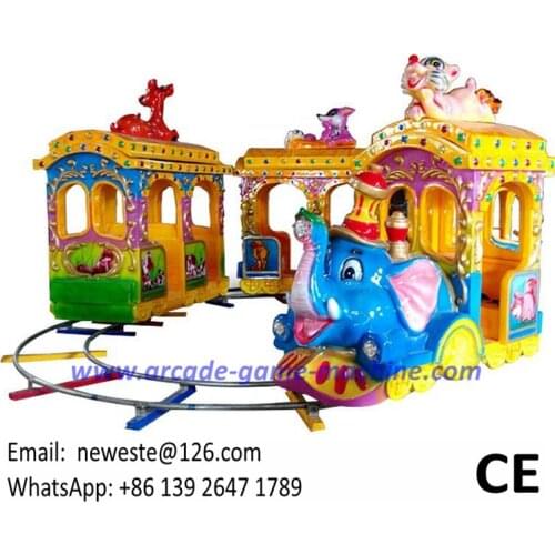 16 Players Lovely Elephant Game Machines Amusement Park Equipment Electric Trains Kiddie Rides For Sale