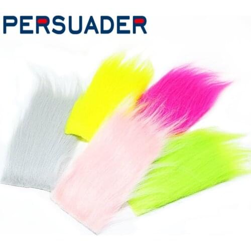 2bags 8optional colors longest artificial craft fur streamer fly tying materials 4-5inches long synthetic fibers for fly bait