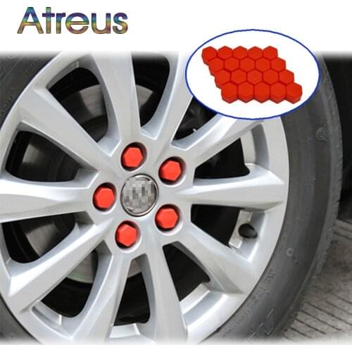 Atreus 20Pcs Silicone Car Wheel Hub Screw Cover Nut Caps For Toyota C-HR 2017 VW Golf MK4 Jetta MK6 Chevrolet Cruze Accessories