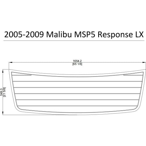 2005-2009 Malibu MSP5 Response LX Swim Platform Pad Boat EVA Teak Decking 1/4" 6mm