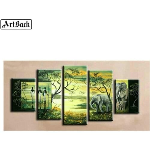 5 spelled diamond painting tree sunset landscape full square drill diamond embroidery tree living room decorative painting