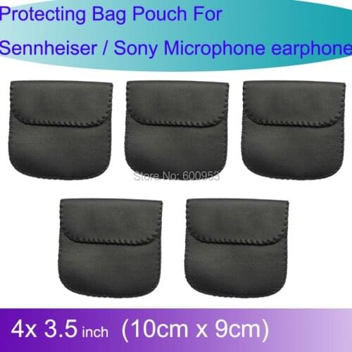 5pcs Pro Carry Case Protecting Bag Pouch For Sennheiser / Sony earphones Lavalier Microphone