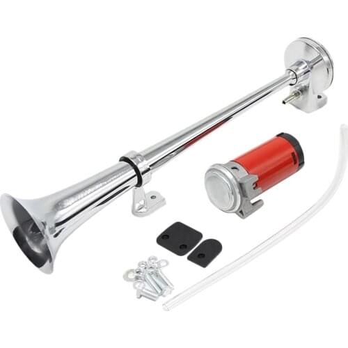 12V 150db Car Motorcycle Air Horn Single Electric Pump Trumpet Air Horn Kit for Truck Van Train Boat Air Compressor Dual Trumpet