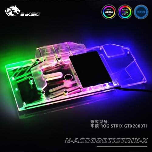 Bykski N-AS2080TISTRIX-X GPU Water Cooling Block for ASUS ROG STRIX RTX2080Ti O11G GAMING