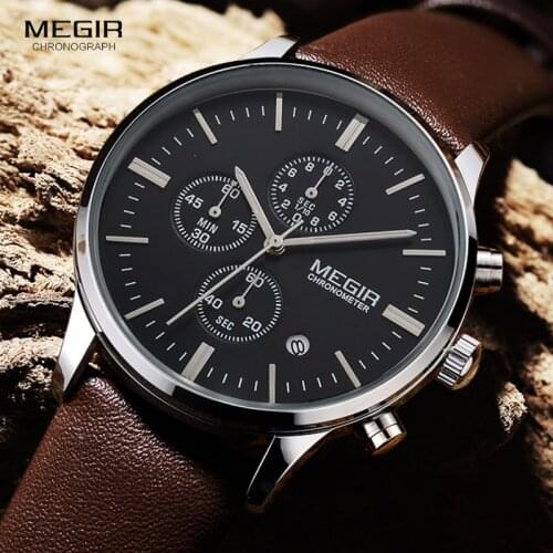 Mens Classic Business Leather Strap Quartz Wrist Watches Clock Fashion Chronograph Stop Watch for Man Relogios Masculino 2011