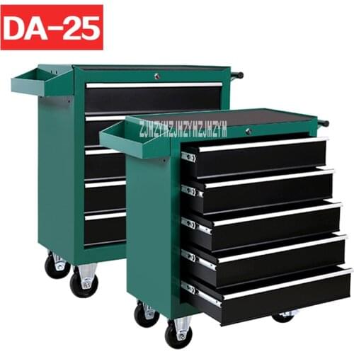 DA-25 5 Drawer Storage Tool Box Trolley Workshop Hardware Mobile Multi-Functional Auto Car Repair Maintenance Toolkit Cabinet