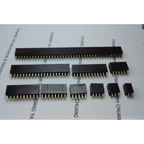 2.54mm 2*2P 3P 4P 5P 6P 8P 10P 12P 20P 2x40PIN female header Connectors double row copper needle