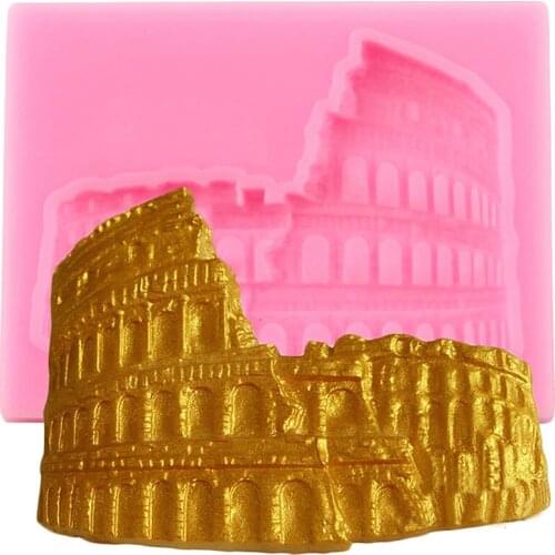 European Architecture Square Silicone Molds Candy Chocolate Gumpaste Moulds Cake Border Fondant Mold DIY Cake Decorating Tools