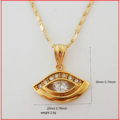 Foromance/ 24" LINK NECKLACE & EVIL EYE CAN PROTECT YOU FROM EVIL THING EYE Pendant HANGS 0.79 inch