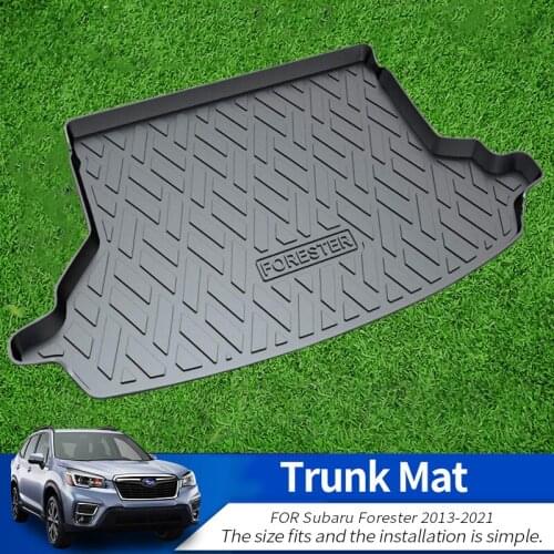 Car Rear Trunk Cargo Liner Boot Tray Cover Matt Mat Floor Carpet Kick Pad For Subaru Forester 2019-2021 Car Accessories