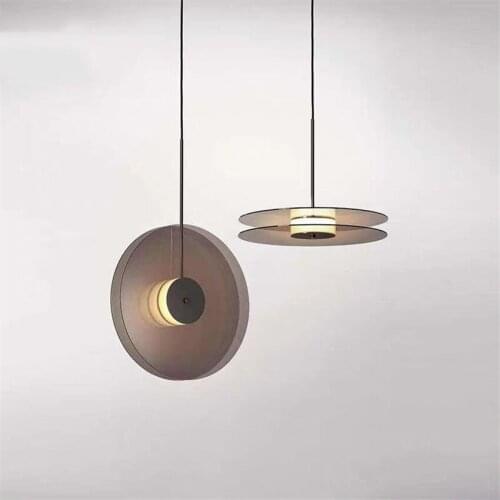 Post-Modern Creative Tea Colours Glass Pendant Lights for dining room Bedroome Art Cafe Led Pendant Lamp Hanging lights for Home