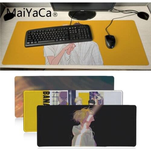 MaiYaCa Your Own Mats Banana Fish Rubber Pad to Mouse Game Gaming Mouse Pad Large Deak Mat 900x400mm for overwatch/cs go
