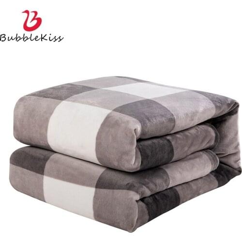 Bubble Kiss Nordic Style Blanket Coral Fleece Thicken Throw Blanket Plaid Soft Home Decor Rugs Living Room Sofa Blankets For Bed