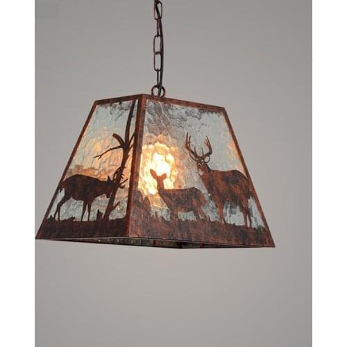Garment Shop pendant lights r Decorative Lighting Loft Creative Restaurant Cafe Ba Iron Elk pendant lamps ZA