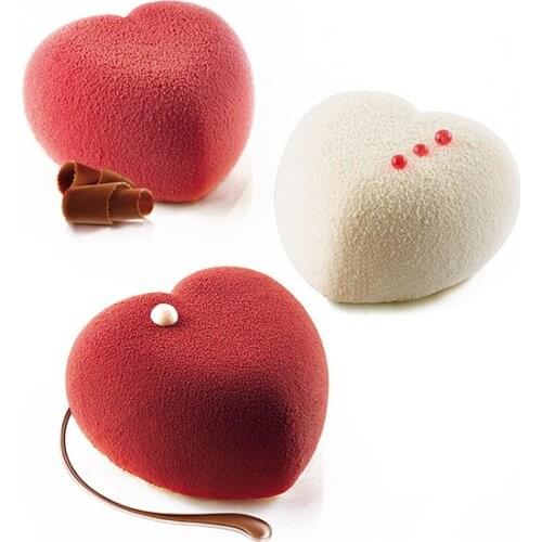 8 Hearts Shaped Silicone Mold Cake Mousse Baking Form Pan Chocolate Pudding Ice Cube Making Tray Cake Decoration Tool