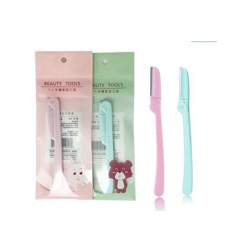 Reticulated stainless steel knife single folding eyebrow trimming knife Eyebrow scraper Eyebrow tool