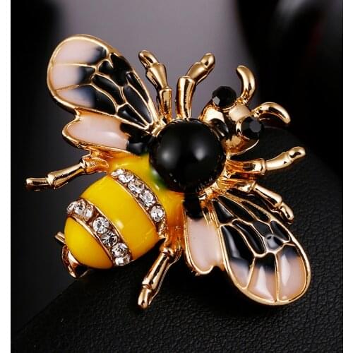 Rhinestone Enamel Bumble Bee Insect Animal Pin Badge Corsage Brooch Jewelry Favor for Wedding Bridesmaid Evening Out Anniversary