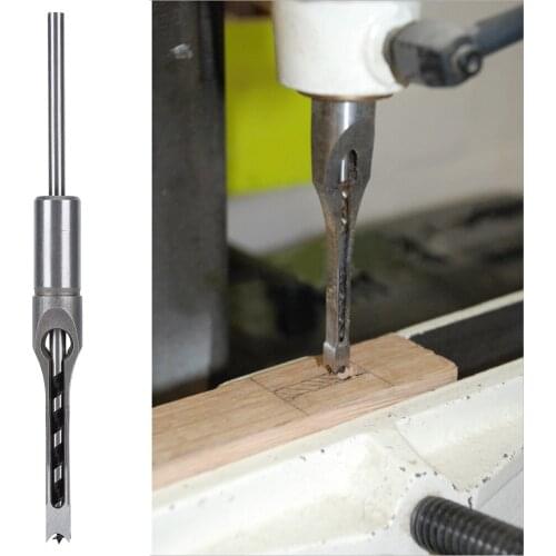 3/8 Inch HSS Drill Bits Square Auger Mortising Chisel Drill High Speed Steel Woodworking Hole Extended Saw Tools