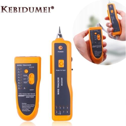 Kebidumei Network Cable Tester Detector RJ11 RJ45 Cat5 Cat6 Telephone Wire Tracker Tracer Toner Ethernet LAN Line-Finder Tool