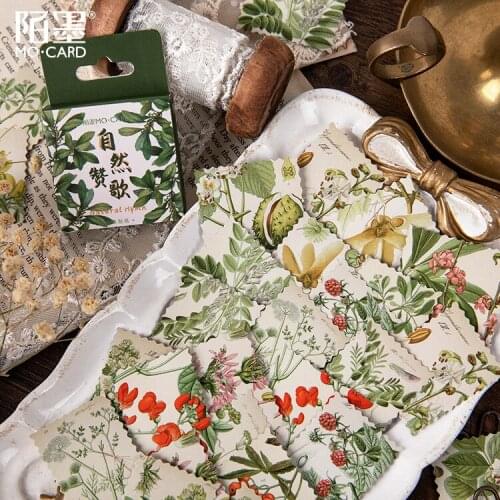 Herbaceous Plants junkJournal Decorative Stationery Stickers set Scrapbooking DIY Diary Album Stick Lable Kawaii Stationery