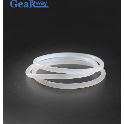 Gearway 3.1mm CS Transparent Silicon O Ring Seal Gasket Food Grade O Ring Seal 10/11/12/13/28/29/30mm OD VMQ O Ring Sealing