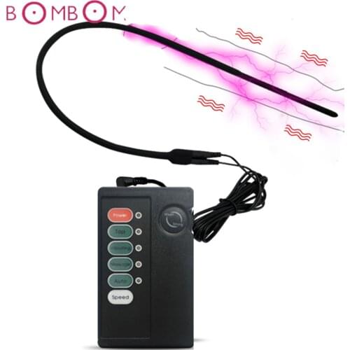 Electric Shock Penis Plug Urethral Dilators Catheters Sex Toys for Men Soft Silicone Sex Sounds Male Masturbator Adult Products