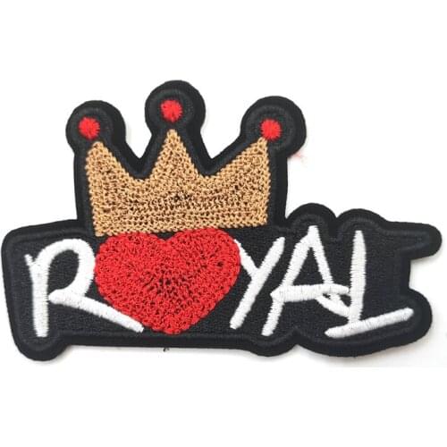 Embroidery patch crown royal cartoon patches for bag hat badges applique patches for clothing QYC-2793