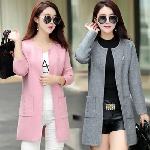 2021 New Autumn Winter Women Sweater Knitted Cardigan Sweater Casual Vintage Long Sleeve Female Knit Sweaters Coat Outerwear