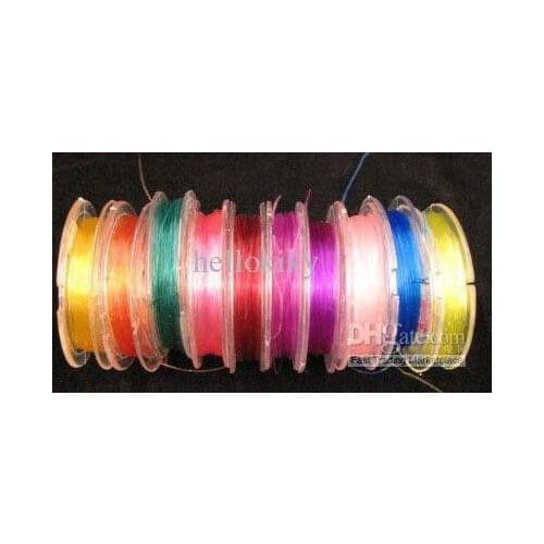 120ROLLS 10M Mixed colour elastic stretchy for beading 0.6mm/0.8mm #10373