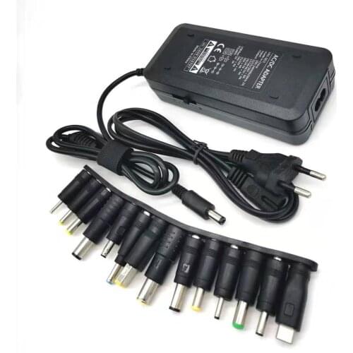 120W Multifunctional Universal AC DC Power Adapter Charger 12V-24V Adjustable Laptop + USB5V2.4A