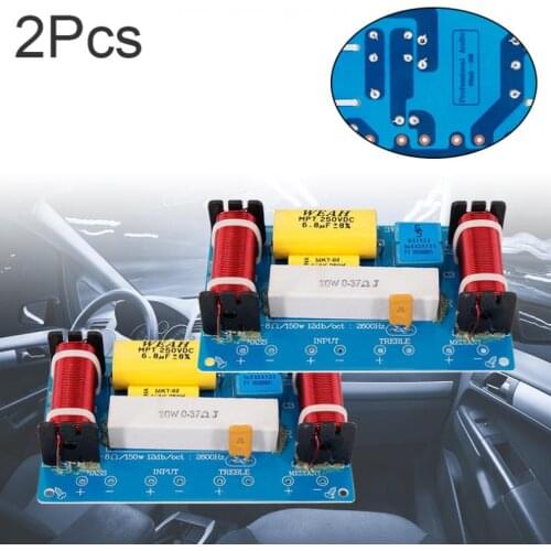 2pcs 12V 120W Speaker 3 Way Universal Audio Frequency Divider Loudspeaker 3 Unit Crossover Filters