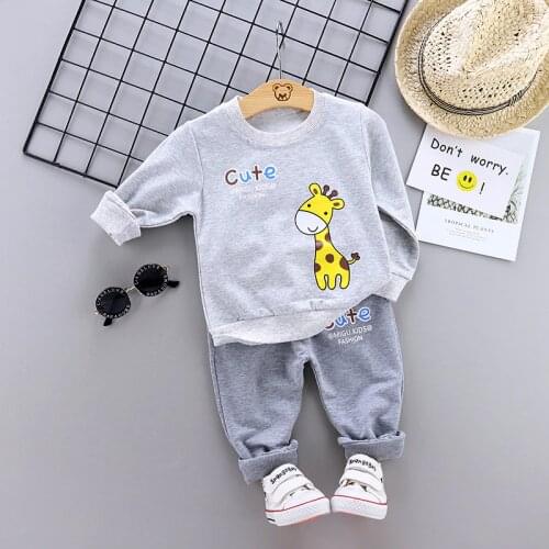 2021 Spring Autumn Newborn Baby Boys Clothing Sets Long-Sleeved Trousers For Children 2-Piece Set 0-5 Year Toddler Kid Tracksuit