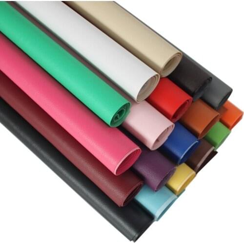50*140cm Litchi Pattern Back Self-adhesive Stick Faux PU Leather Fabric Repair Patch Sticker For Sofa Car Bag DIY Craft