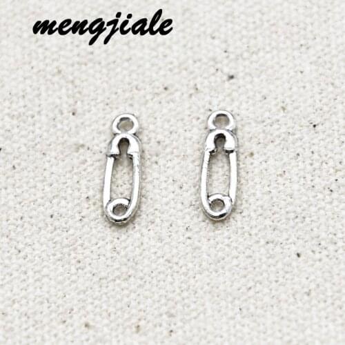65PCS Wholesale Vintage Metal Alloy Safety Pin Baby Diaper Charms For Jewelry Making Craft Supplies