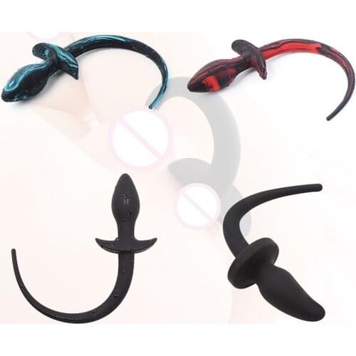 Soft Silicone Gecko Tail Anal Plug G-Spot Clitoris Stimulation Butt Plugs Sex Toys for Couple Fetish Orgasm Anus Dildo Whips Gag