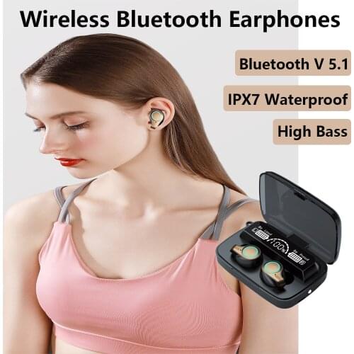 Earphones Wireless Headphones Bluetooth 5.1 sport Earbuds Headset With Mic Charging box Headphones For all smartphones