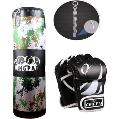 100cm boxing sandbag kickboxing MMA punching bag boxing gloves muay thai Grappling training hanging sand bag punch bag (empty)