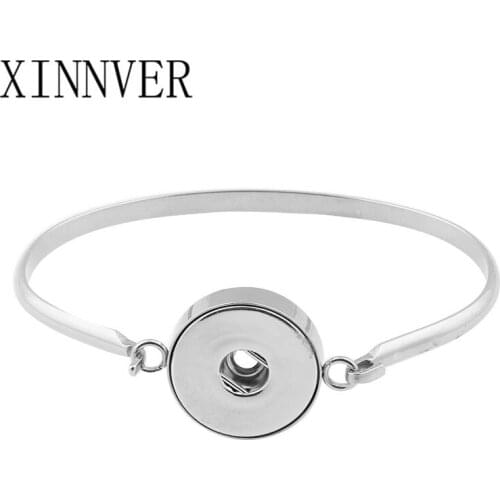 Stainless Steel Bracelet Bangle Snap Bracelet Fit 18mm Snap Button Jewelry For Men Women Jewelry
