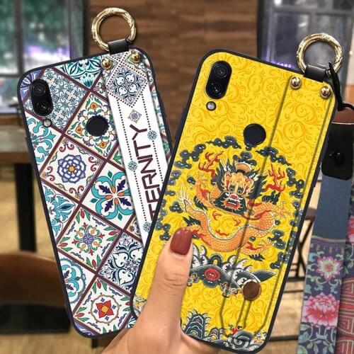 Wristband Chinese Style Phone Case For Xiaomi Redmi Note 7 / Note 7 Pro Delicate Painted TPU Waterproof Silicone Dirt-resistant