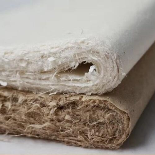 20sheets Calligraphy Paper Handmade Chinese Raw/Half-Ripe Xuan Paper Vintage Style Wrapping Rice Paper Writing Painting Supplies