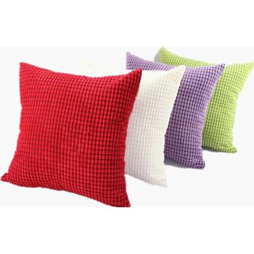 Free Shipping 45*45cm Corduroy Large Corn Kernels Fabrics Cushion Covers Soft Solid For Sofa Chair Car Pillow Case HT-NPCJC-A