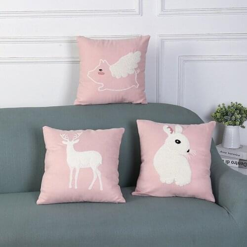 45x45cm Pink memory Sofa Pillowcase Pink Cushion Cover Throw Pillow Case Home Sofa Bed Chair Decoration 17.72x 17.72inch