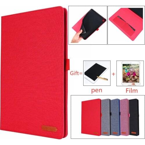 For Samsung Galaxy Tab S6 Lite Case 10.4 inch SM-P610 SM-P615 P610 P615 Cowboy Flip Stand Tablet Cover for Tab S6Lite Case +film