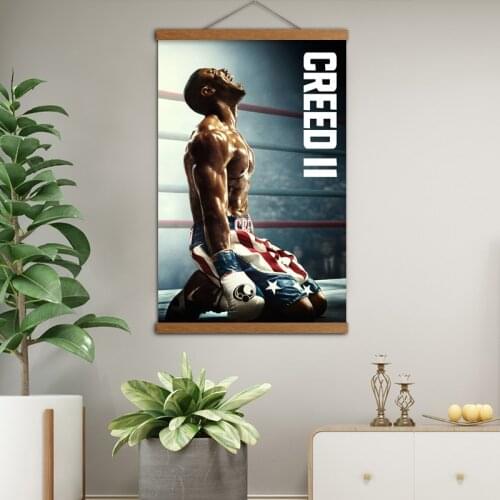 Creed 2 Movie Boxing Sport Posters and Prints Canvas Wall Art Solid Wood Scrolls painting For Room Decor