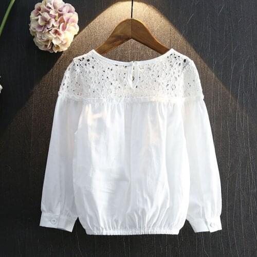 Белые блузки для девочек Dangdangshu China At AliExpress